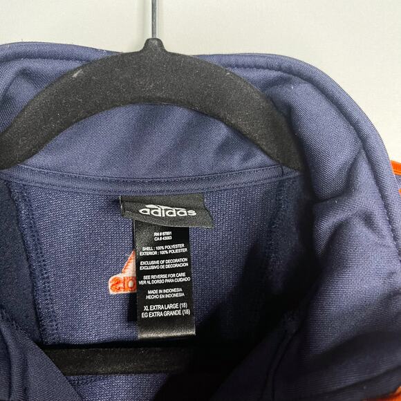 Adidas Youth XL Navy Blue University of Illinois Illini 1/4 Zip Fleece Pullover - Picture 7 of 8